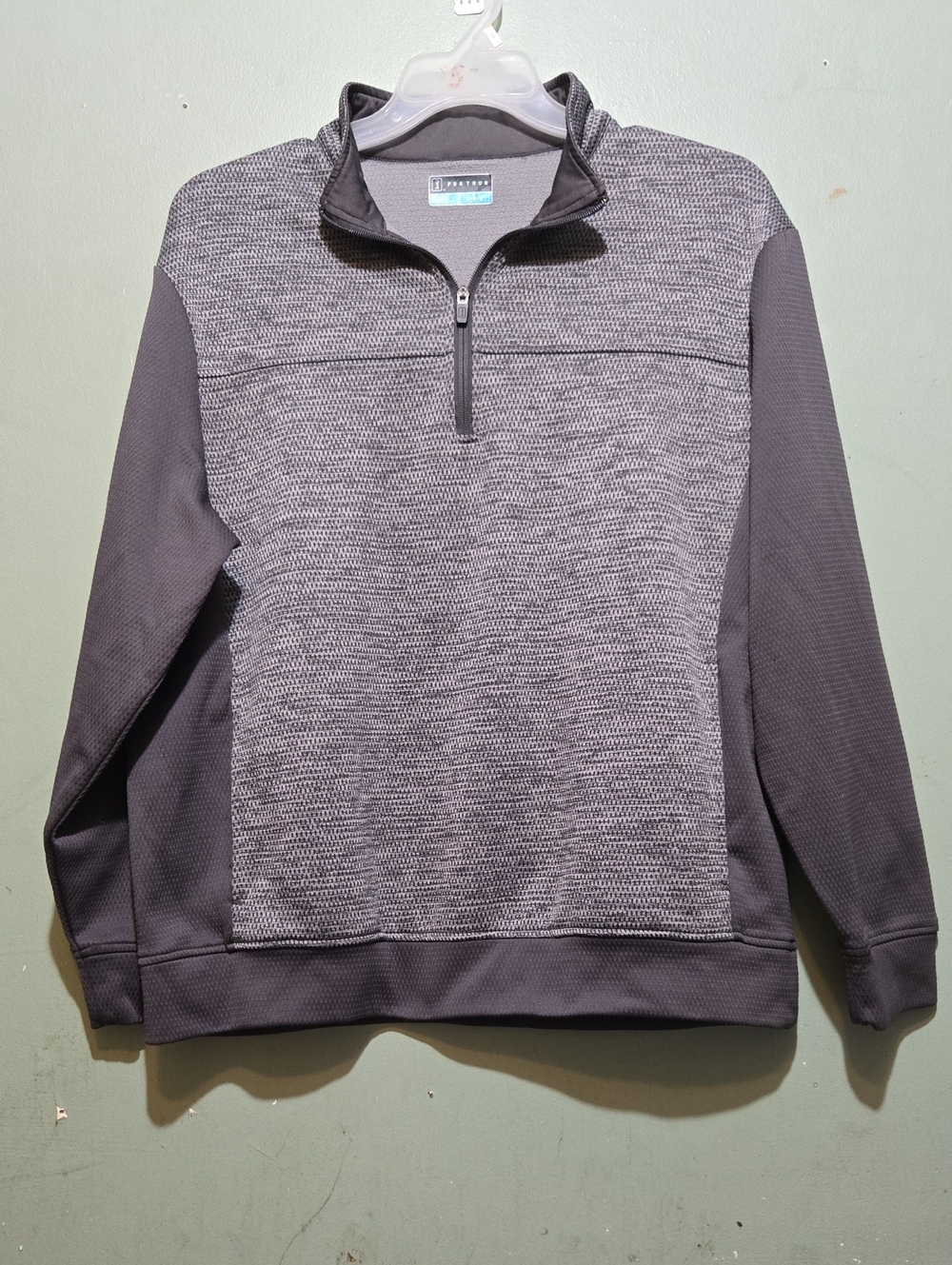 PGA Tour Men's Charcoal Gray Half-Zip Sweater